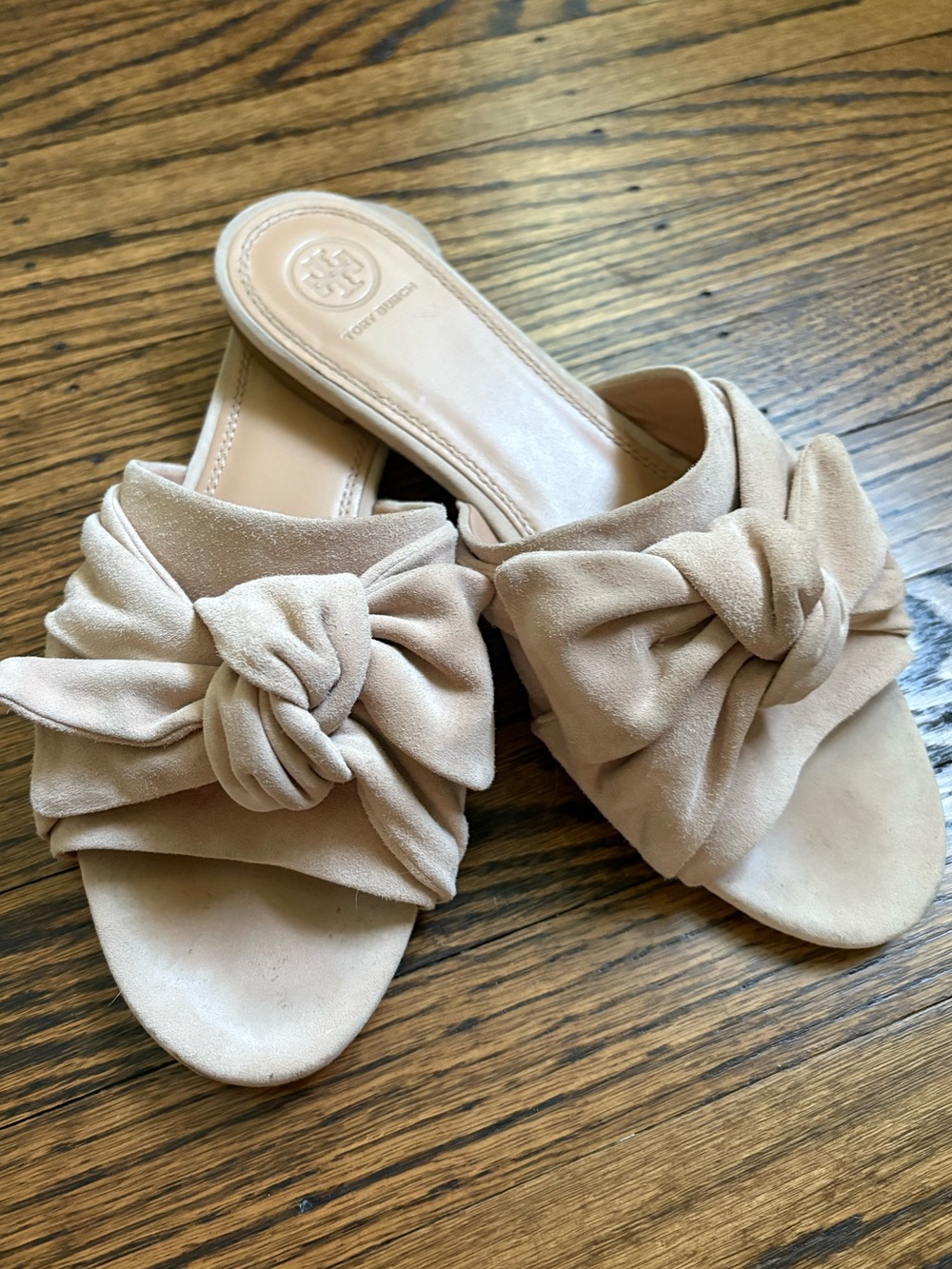 Tory Burch Annabel Blush Knot Slide Size 9